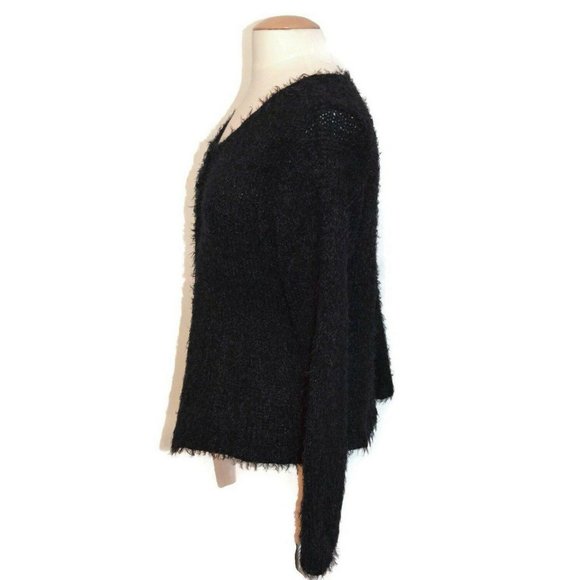 Patrice Breal Black 3 Button Open Front Cardigan - Picture 5 of 9